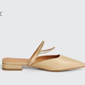 Belle & Bloom Beige Chain Strap Mules